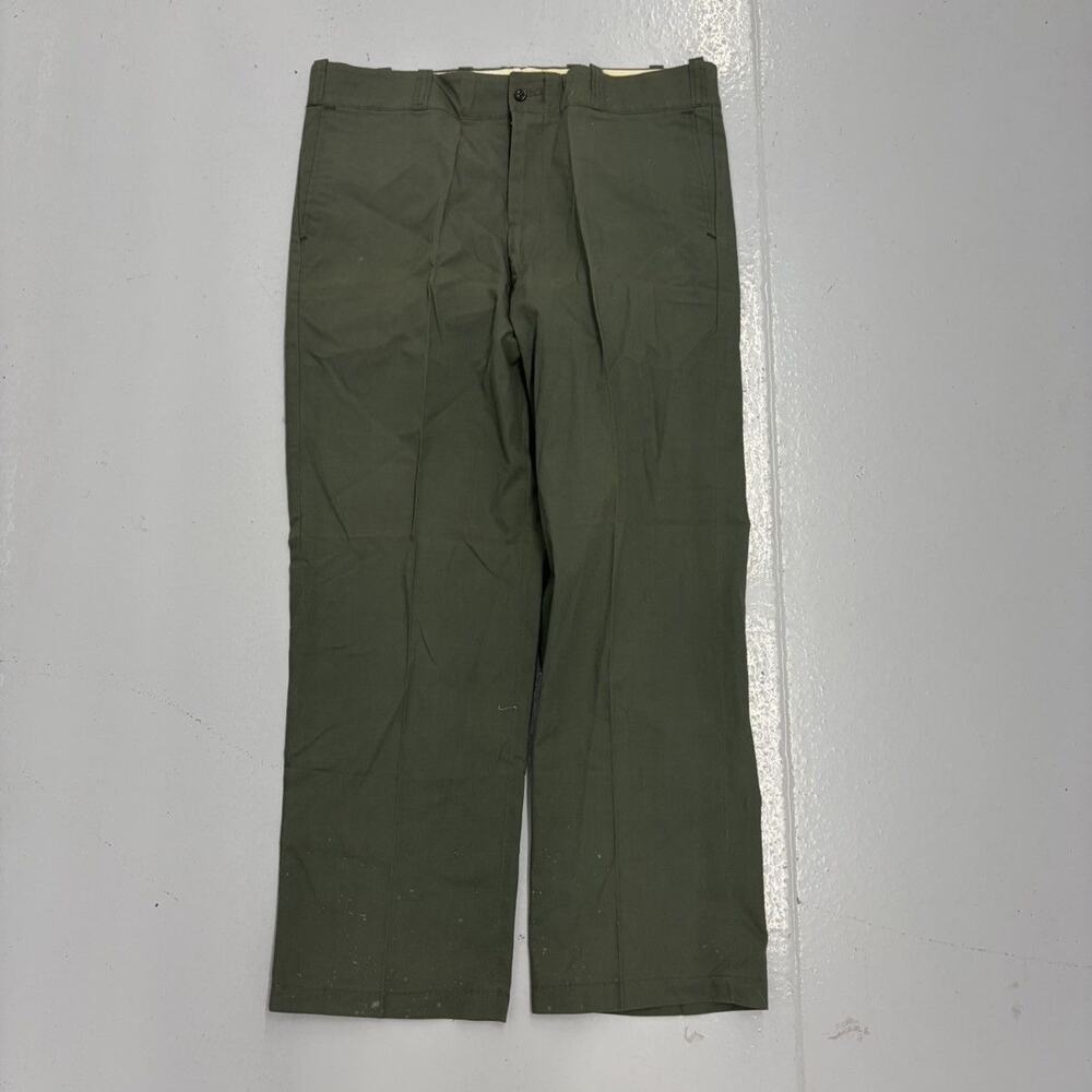Vintage 60s Sears Green Sanforized Workwear Chinos 36x28